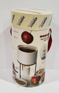 Roshco White Deluxe Dessert Fondue Nesting Fondue Set - Picture 1 of 11