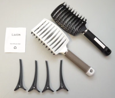 Lictin 2 Stück Haarbürste Ohne Ziepen, Haarbürste Für Damen, Herren & Kinder NEU