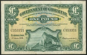 Gibraltar, Regierung, 1 Pfund, 1. Juni 1938, AVF - Bild 1 von 2