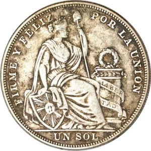 1895 Un (1) Sol Peru XF - Picture 1 of 2