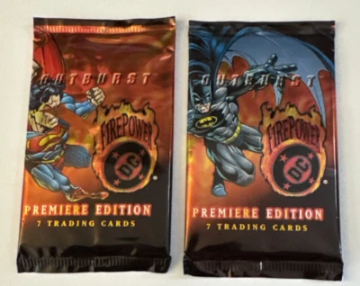 (2) 1996 Fleer/Skybox DC FirePower: Outburst Sealed Packs Foto 1 de 2