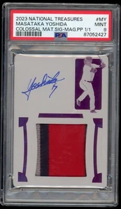 Masataka Yoshida 2023 National Treasures Auto Patch #d 1/1 Colossal PSA 9 - Picture 1 of 1