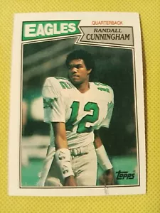 1987 RANDALL CUNNINGHAM TOPPS NFL ROOKIE CARD RC #296 PHILADELPHIA EAGLES NUOVA CON ESTENSIONE - Foto 1 di 2