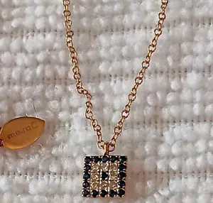 MEIRA T Atemberaubend! Diamant und Saphir 14K Gelbgold Halskette 18" - Bild 1 von 7
