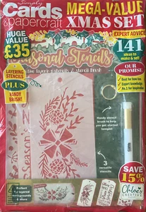 Simply Cards & Papercraft #235 Mega-Value XMas Set 141 Ideas Freebies 2022 New - Picture 1 of 2