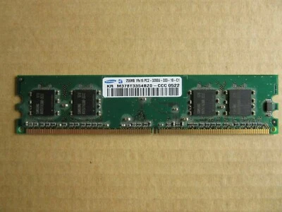 1 x Samsung 256MB PC2-3200U DDR2 Desktop PC Memory 400MHz M378T3354BZ0 - Image 1 of 2