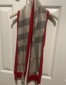 Burberry Children Red Check Scarf - Picture 1 of 7