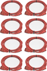 8x Panduit Kabel zasilający C14 C13 Kabel zasilający czerwony 3m 10A 250V PC14C13RD10-Q - Zdjęcie 1 z 5