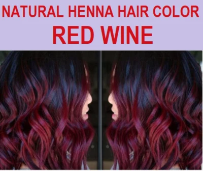 RED WINE Natural Henna Hair Color Chemical Ammonia free Hair Dye 100% ORIGINAL - Image 1 of 4