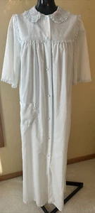 Vintage Sears Size S 32 34 Lt Green Nightgown And Robe Peignoir Set Flowers Lace - Picture 1 of 10