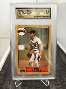 MLB Baseball Trading Card Rookie Will Clark Topps Tiffany 1987 Giants #420