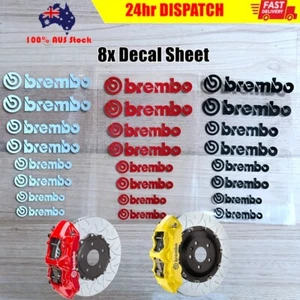 Brembo Hi Temp Vinyl Decal Sticker Set for Brake Calliper Car Bike Mods AUS - Picture 1 of 15