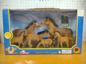 Blue Grass Farms SET of 5 HORSES Soft Mane & Long Tail Toy Concepts # 8474 HTF - Picture 1 of 8
