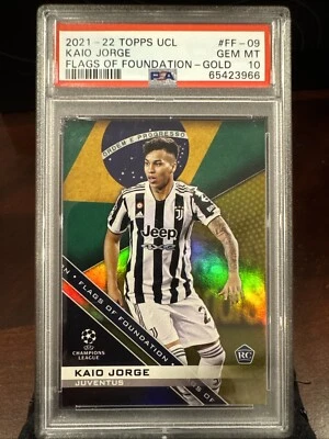 Kaio Jorge 2021-22 Topps UEFA Flags Of Foundation /50 RC PSA 10 - Image 1 of 2
