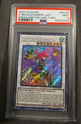 YUGIOH! CYBER SLASH HARPIE LADY DLCS-EN148 LIMITED EDITION GRADED PSA 9 MINT - Image 1 of 3