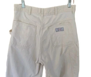 Pantalone vintage anni 70 Big Yank Union Made bianco carpentiere talon cerniera 34x29 - Foto 1 di 11
