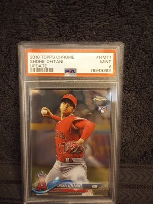 2018 SHOHEI OHTANI TOPPS CHROME UPDATE #HMT1 RC PSA 9 MINT!! 4 MVP SEASONS - Image 1 of 4