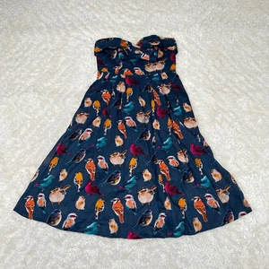 Maeve Anthropologie 2 Native Birds Trägerloses Kleid Boho Falten Boho Eclectoc - Bild 1 von 11
