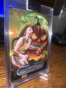 2025 Wild Card 1/1 Monster Hit Pumpkin Gold Holo Prizm Larry Bird Celtics Legend - Bild 1 von 3
