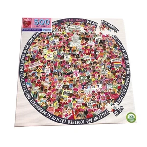 eeboo Women March 500 Pieces Circular Puzzle Complete - Picture 1 of 4