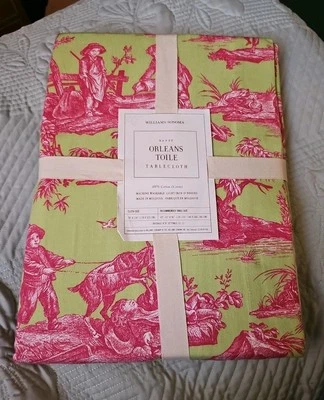 Mantel Williams-Sonoma 70x126 Nappe Orleans Toile 2007 Foto 1 de 2