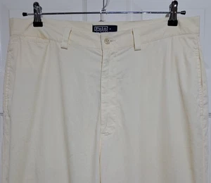 Polo Ralph Lauren Philip Pant Men's W36 L32 Chino Trousers Ivory 100% Cotton  - Picture 1 of 14