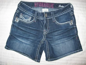 Hydraulic Bailey Girls Embellished Denim Shorts ~ Youth Size 1/2 - Picture 1 of 5