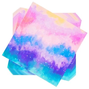 100 Count Disposable Paper Party Napkins 2 Ply Tie Dye Decorative Beverage Gu... - Picture 1 of 7
