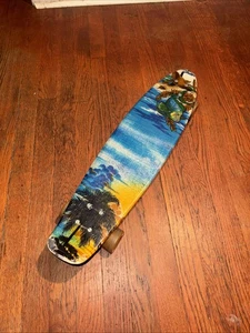 Vintage D&L Products Fiberglass Tropical Theme Trickray MOTO BOARD Skateboard - Picture 1 of 19