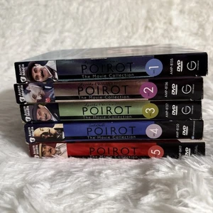 Agatha Christie POIROT MOVIE COLLECTION 1 2 3 4 5 DVD A&E TV Detective Series - Imagen 1 de 5