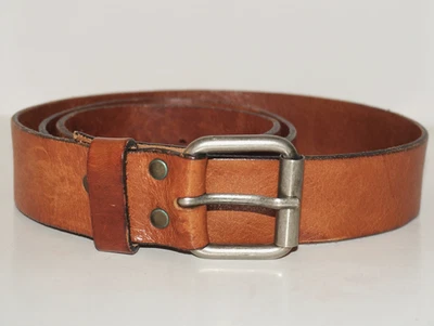 Cinto clássico masculino H&M couro marrom cidra 35" - 36" SUÉCIA - Imagem 1 de 4