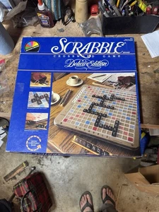 Vintage Scrabble Deluxe Edition Rotating Turntable - Picture 1 of 4