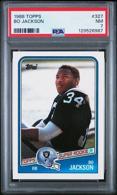 PSA 7 1988 Topps #327 Bo Jackson Los Angeles Raiders Super Rookie ¡SIN PRECIO BASE! Foto 1 de 2