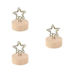 Holz Basis Praktische Kreative Hinweis Halter Clip Foto Halter Clip - Bild 1 von 12