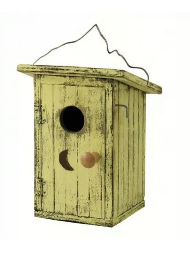BIRDHOUSE - Birdie Loo Yellow Birdhouse - SONGBIRD ESSENTIALS SE911 Foto 1 de 2