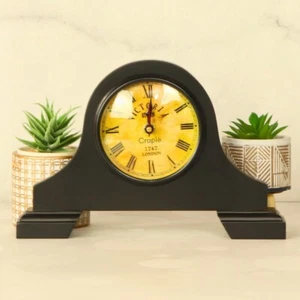 Clock Wooden Desk Vintage Table Handmade Unique Mantel Quartz Mantle Antique - Picture 1 of 7