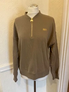 Barbour Womens Zip Overlayer Sweatshirt Jumper Size 10 Colour Honey NT BNWT - Picture 1 of 7