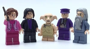 LEGO LOT OF 5 HARRY POTTER MINIFIGURES DUMBLEDORE DOBBY VOLDEMORT BUS DRIVER + - Picture 1 of 1