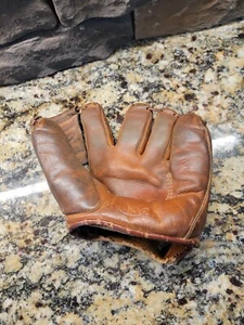 RARE Antique Vintage Leather Soft ball Glove Mitt - REACH 1940s? - Picture 1 of 8