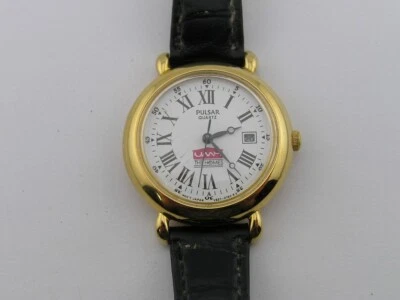 Vintage Ladies Pulsar Watch Roman Number w/ Date V827-0350 R0 - Image 1 of 4
