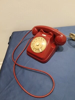 Telefono Auso Siemens Disco Rotante Colore Originale Rosso Amaranto Numeri Gold  - Immagine 1 di 4