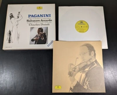 Paganini 6 Violin Concertos Accardo Dutoit DG 2864005 Box Set 5 LP Italy 1975 🎻 - Image 1 of 4