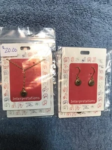 Sign Language Earrings & Necklace Set - Picture 1 of 5