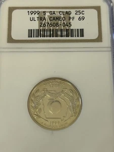 1999-S Georgia State Quarter Clad Ultra Cameo PF 69. - Picture 1 of 2