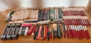 Huge Makeup Lot - 60+ Items! Lipsticks, Liners, Gloss, Foundation, Eye Pencils - - Picture 1 of 9