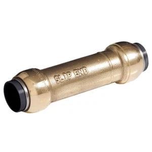 2 x SharkBite 15mm slip coupling. Push fit brass fitting water. SB0115S - Picture 1 of 3