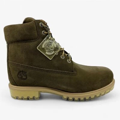 Timberland 6 Inch Premium Dark Olive Green Mens Boot Waterproof Combat - Image 1 of 4
