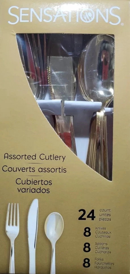 Creative Coverings - Sensations Metallic Gold Cutlery LOT - Image 1 of 2