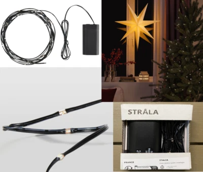 IKEA STRALA LED Lighting Chain With 40 lights, Battery-Operated/Outdoor Black - Image 1 of 4