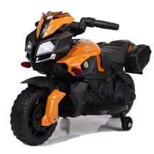 MOTO ELETTRICA PER BAMBINI SPEED ARANCIONE CON SEDILE IN PELLE SUONI E LED LT875